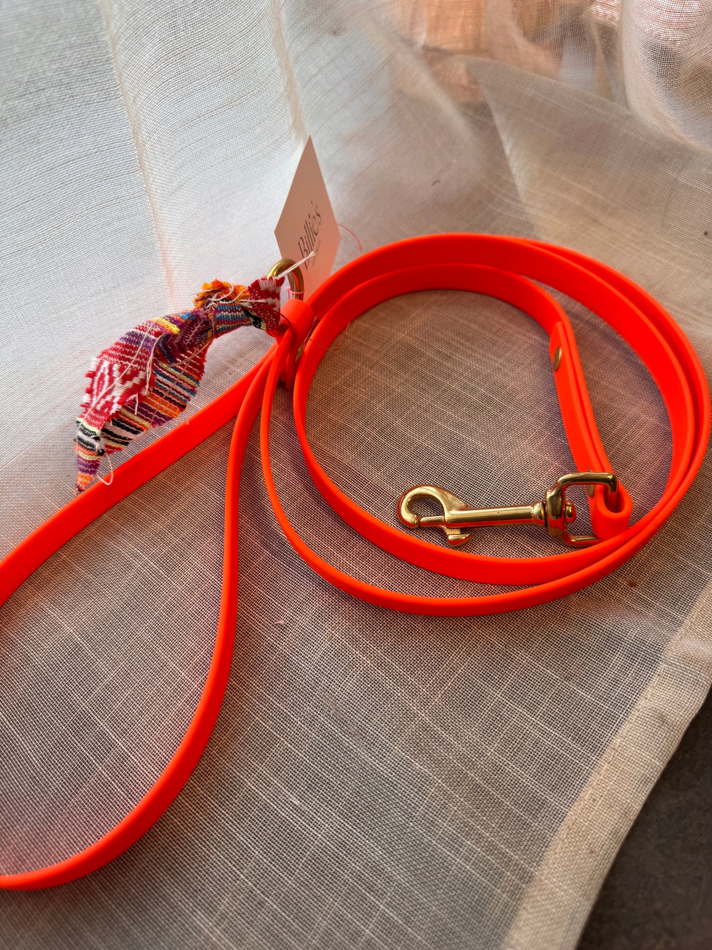 Biothane leash ( afwasbaar ) Oranje.