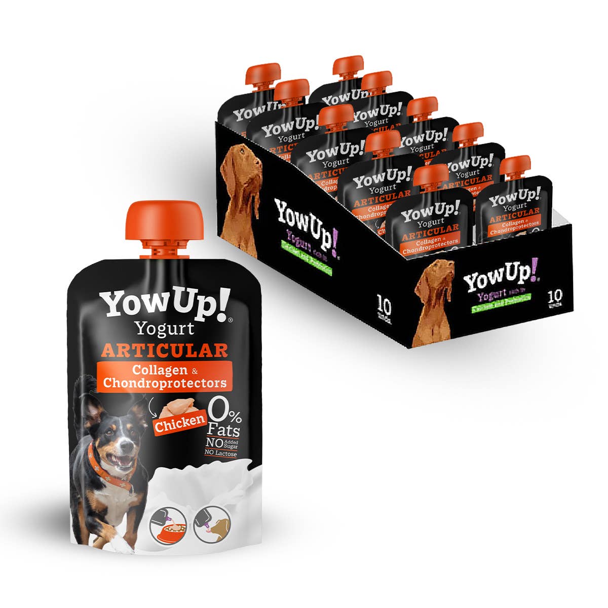 B&W Werbeartikel GmbH - Doggyroller - YowUp Yoghurt Fit & Vital voor honden (set van 10) - lactosevrij