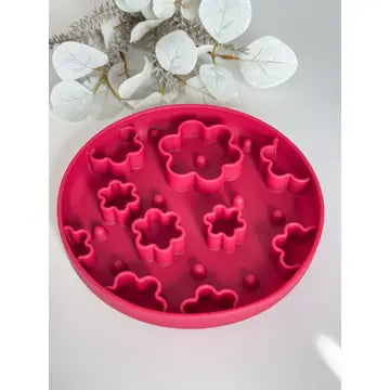 Slow Bowl Spring, voerbak voor honden en katten, likmat