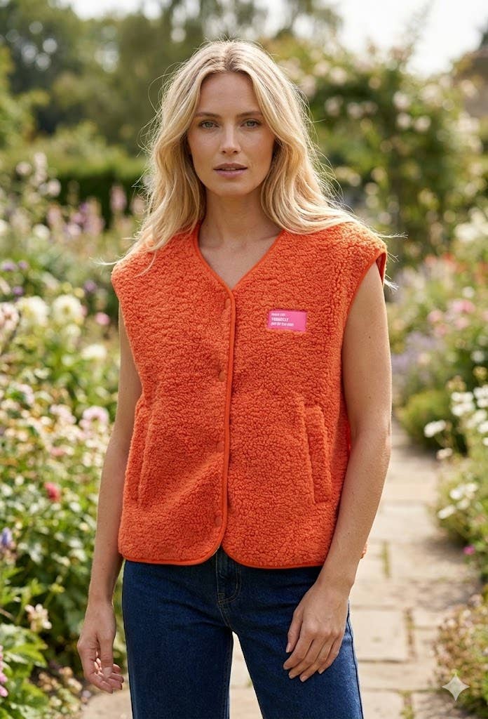 VICTORIA&ISAAC - Mouwloos vest van gestructureerd fleece