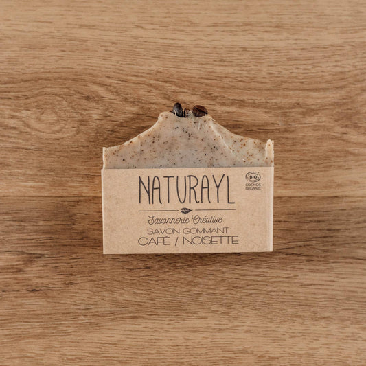 Naturayl - Koffie-/Hazelnoot Scrub Zeep voor Huidverzorging