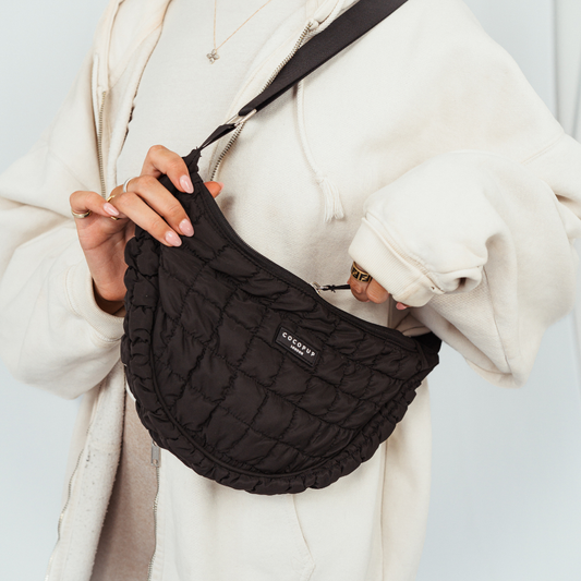 Cocopup London - Crossbody Crescent Hondenuitlaat Tas - Onyx
