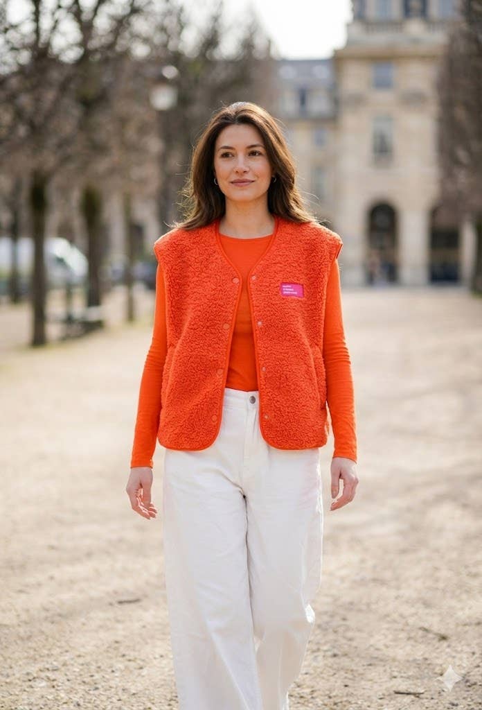 VICTORIA&ISAAC - Mouwloos vest van gestructureerd fleece
