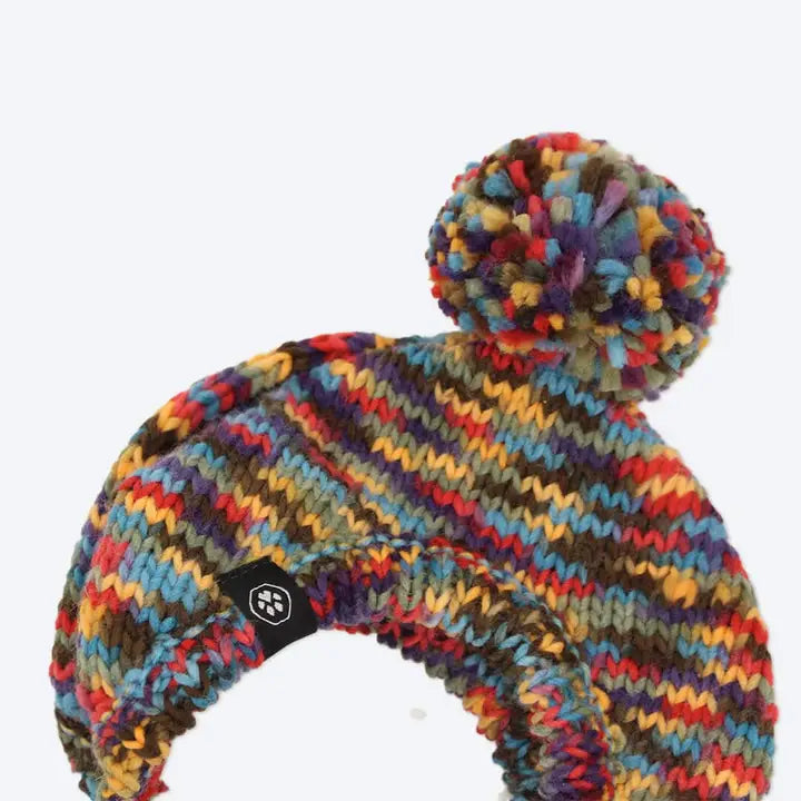 Spark Paws Knit Pom Pom Hondenmuts - Caleidoscoop