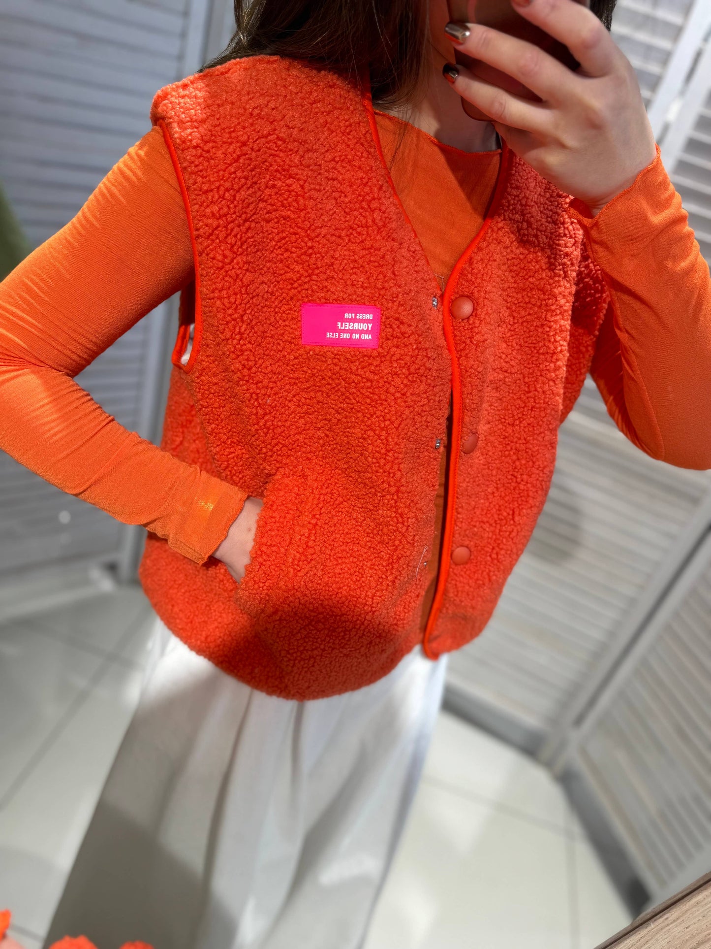 VICTORIA&ISAAC - Mouwloos vest van gestructureerd fleece