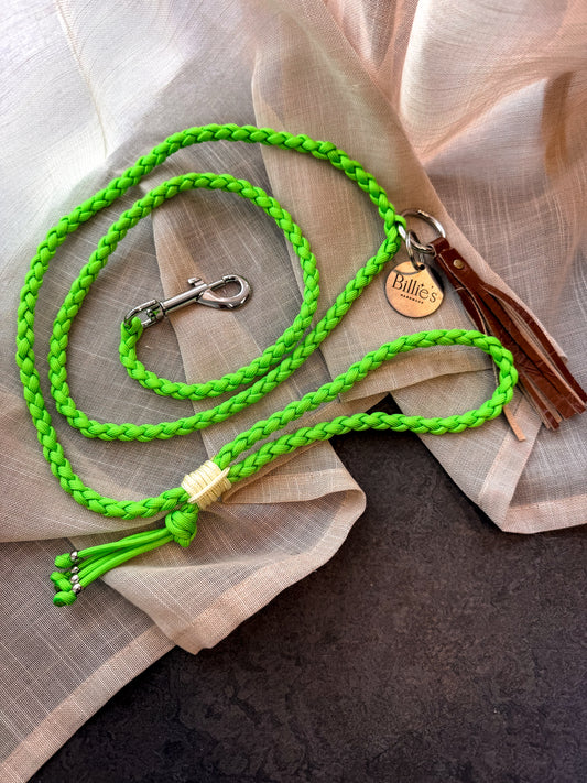 Groene gevlochten leash