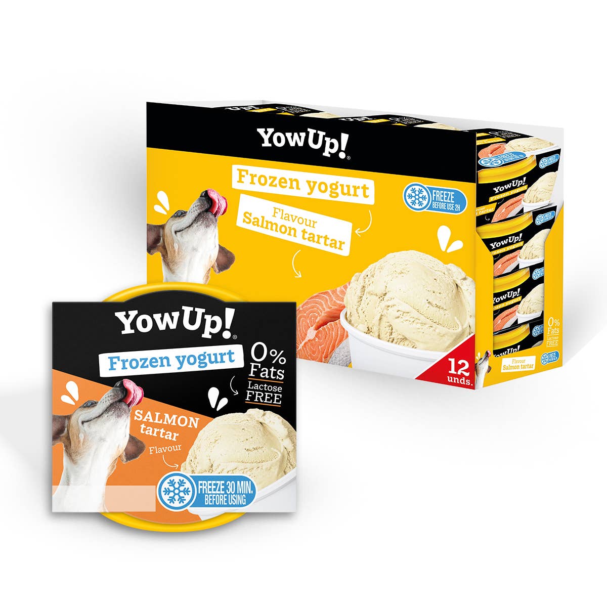 B&W Werbeartikel GmbH - Doggyroller - YowUp Ice Cream Yoghurt Zalmtartaar (verpakking van 12) - Lactose