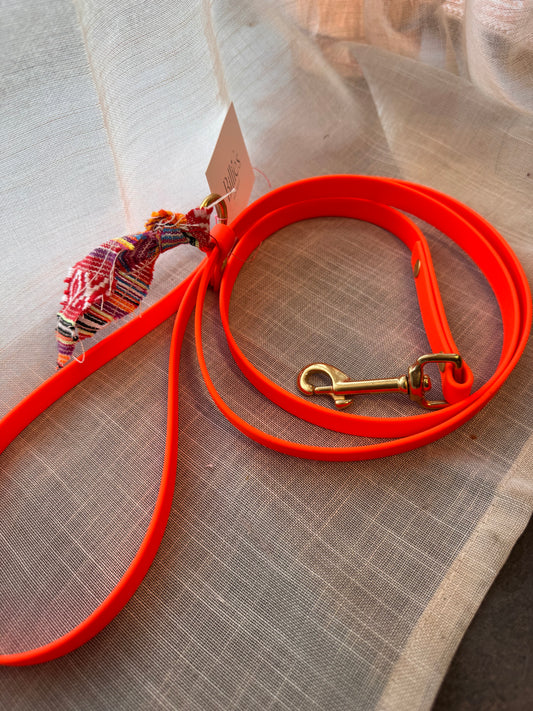 Biothane leash ( afwasbaar ) Oranje.