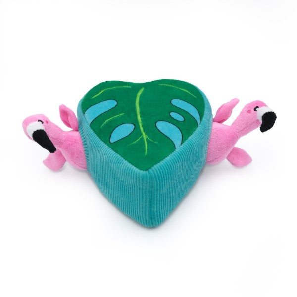 Zippy Burrow – Flamingos in Monstera