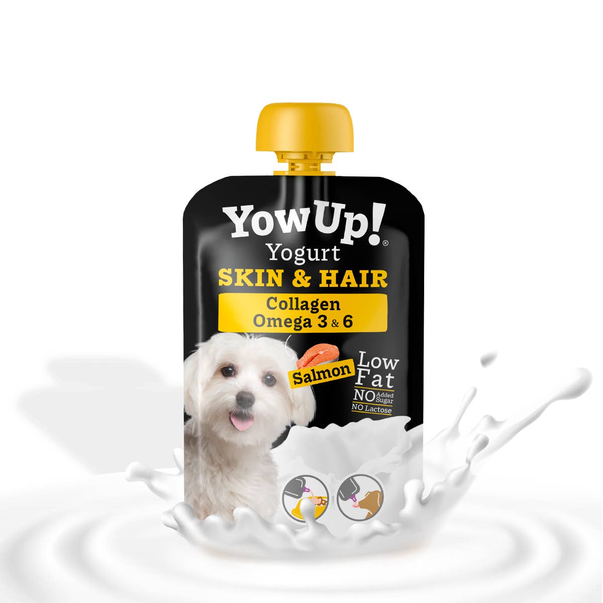 B&W Werbeartikel GmbH - Doggyroller - YowUp Yogurt huid en haar voor honden (verpakking van 10) - 0% vet
