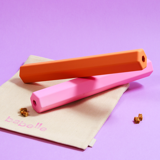 Babelle For Dogs - The Treat Tube - interactief speeltje voor honden - oranje