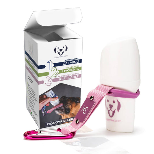B&W Werbeartikel GmbH - Doggyroller - DOGGY ROLLER met karabijnhaakhouder roze - praktisch en draagbaar
